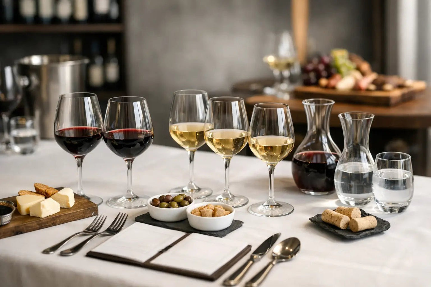 Come allestire una tavola per degustazione - Uveggiando