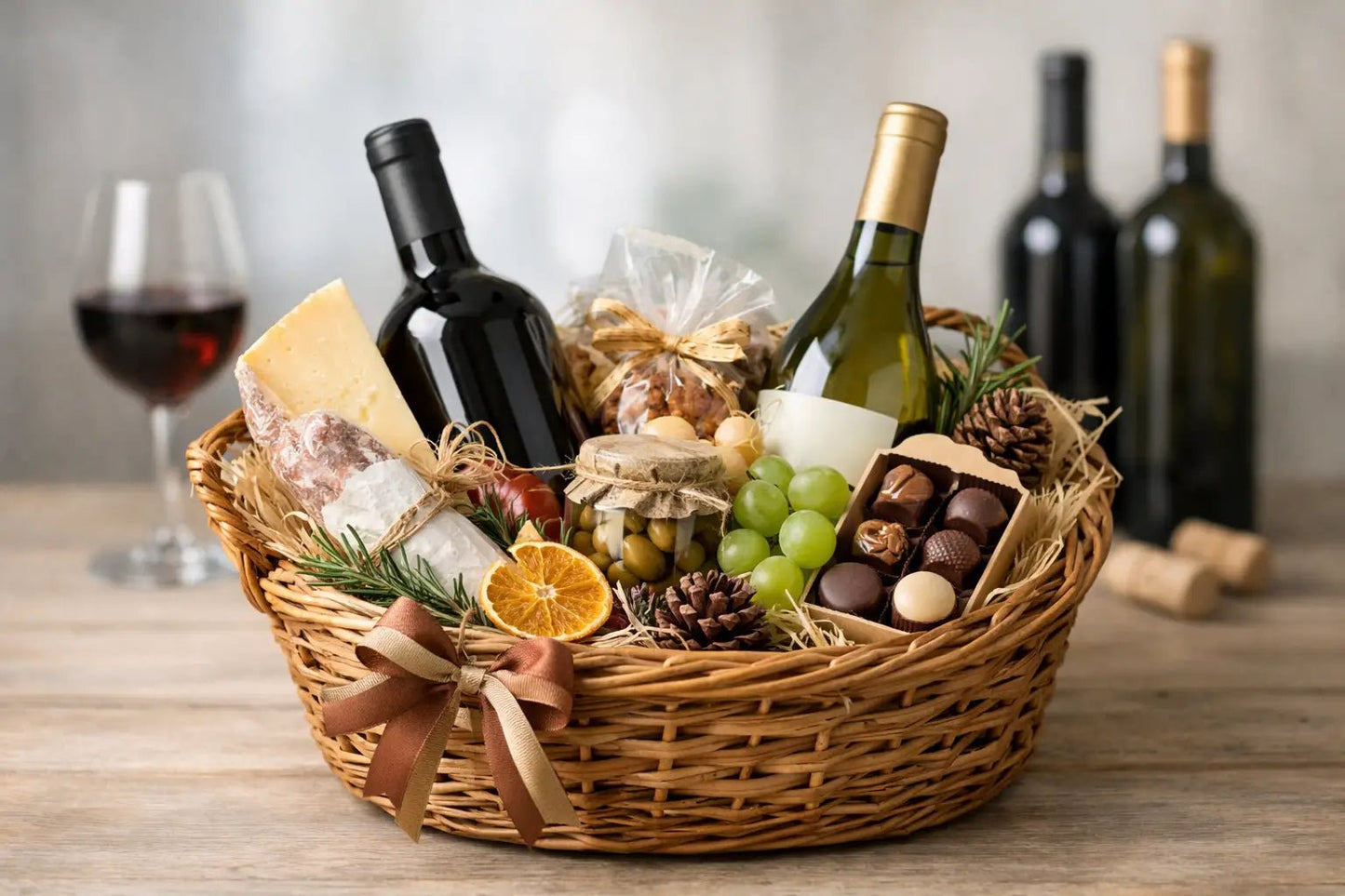 Esempio di cesta regalo vino per ogni occasione - Uveggiando