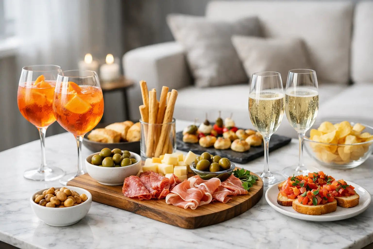 Set aperitivo elegante a casa: come farlo bene - Uveggiando